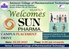 Sun Pharma - CAMPUS PLACEMENT DRIVE